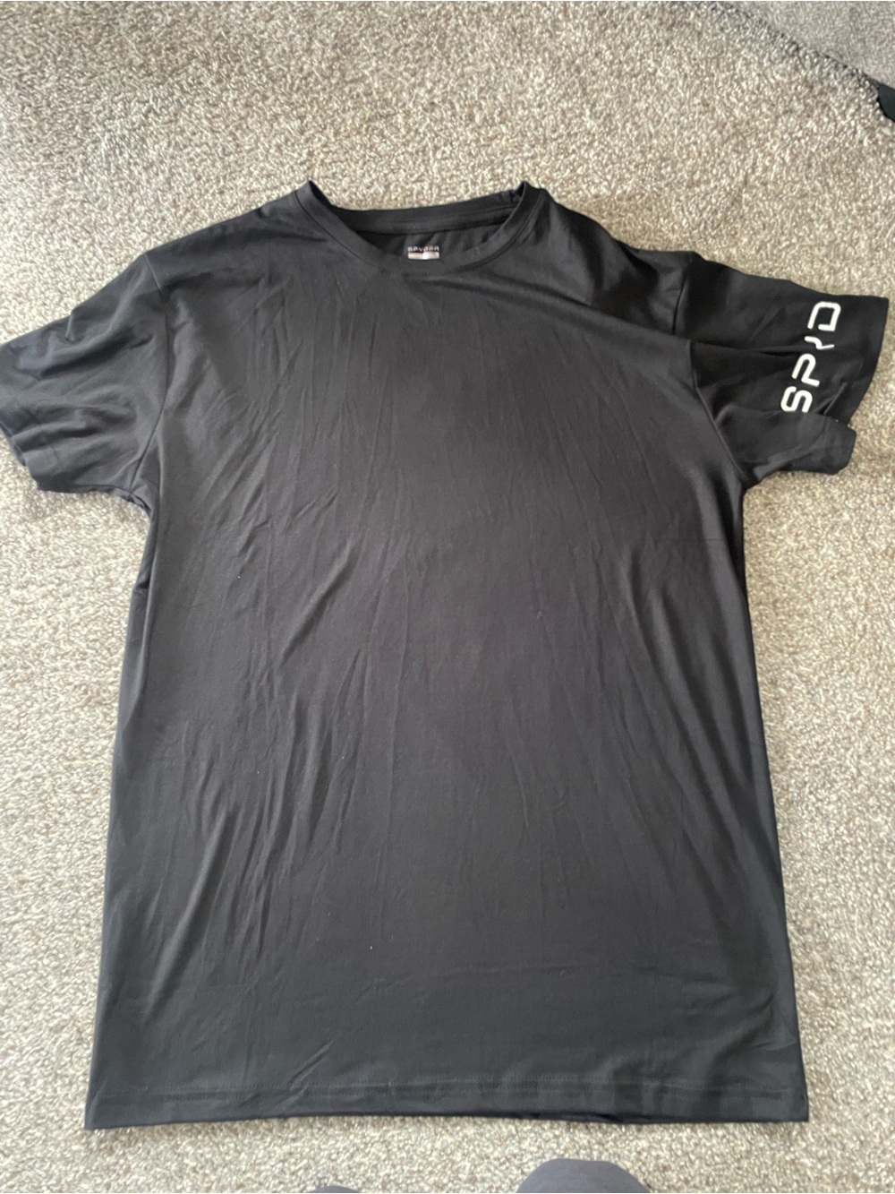 Spyder Men's Black Short Sleeve Crewneck Tee with Sleeve Logo
